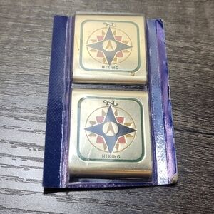 Boy Scouts of America Hiking Metal Belt Slide Clip Skill Award Loop Compass X2